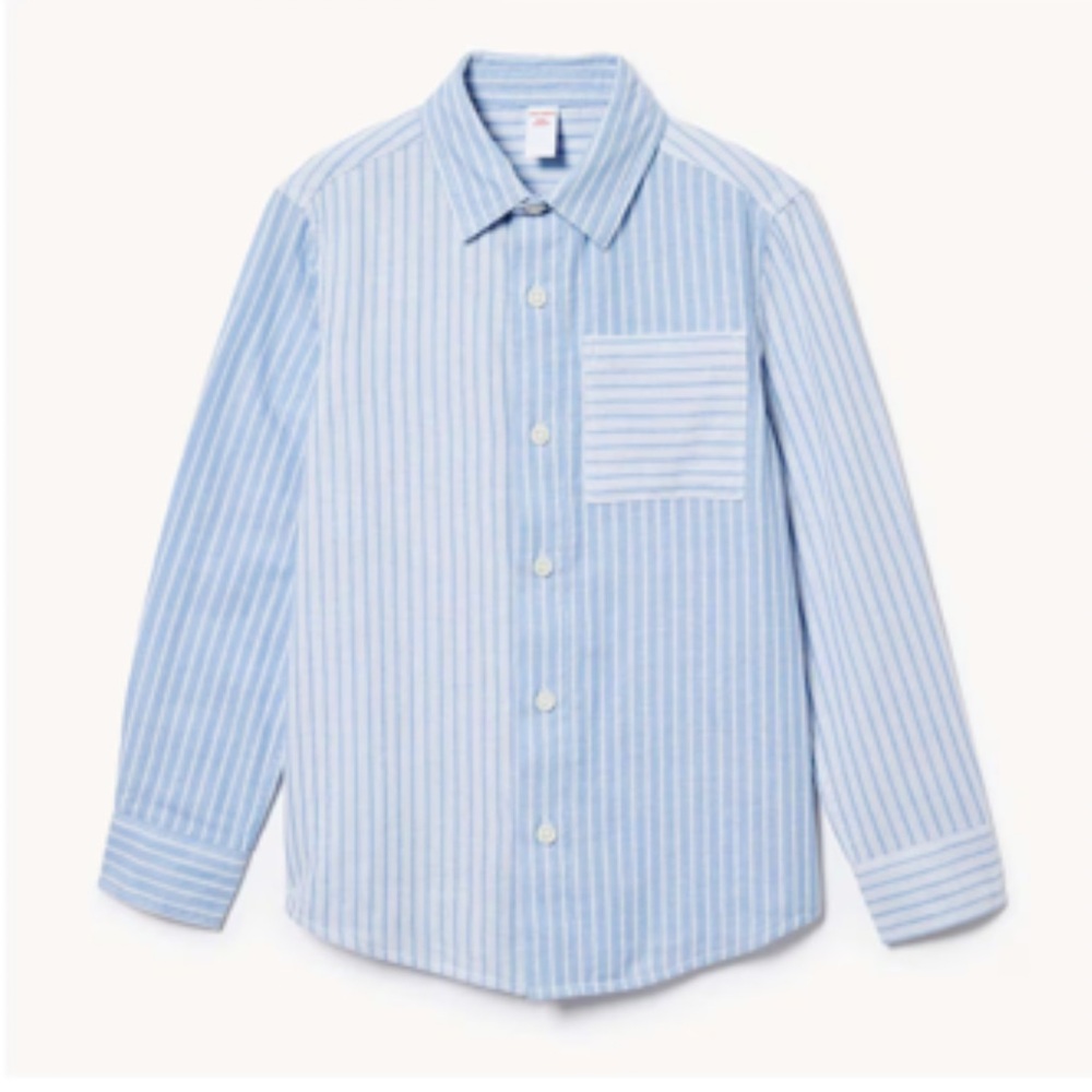 Joe Fresh Light Blue Striped Kids Button Down Shirt